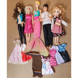 Barbie Dolls Ken MGA‎ Doll lot of 5 With Clothes